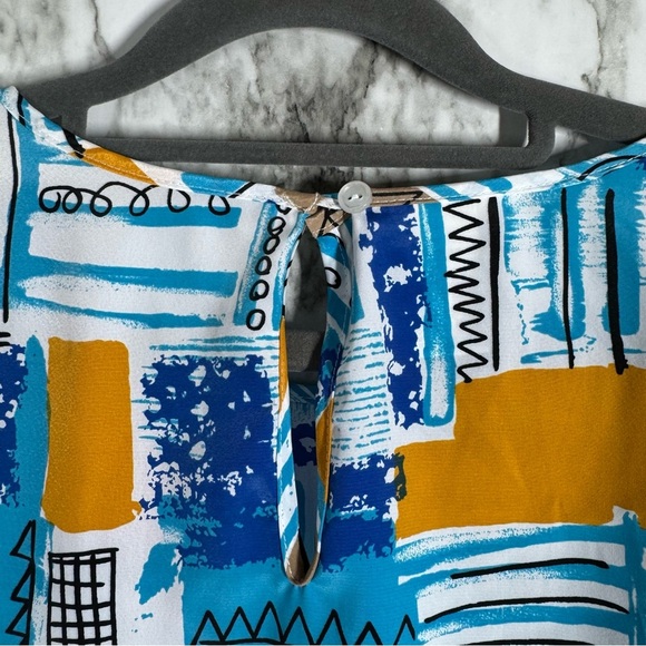 Kathie Lee Collection Multicolor Abstract Blouse - Picture 4 of 8